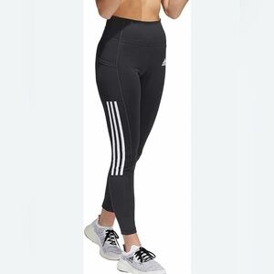 Adidas Kids Charcoal Leggings with White Stripes